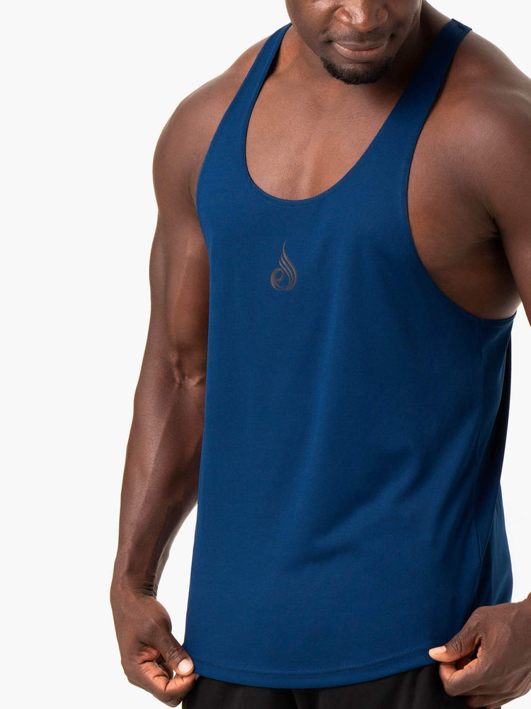 Tank Top Ryderwear Define Mesh T-Back Hombre Azules | KCZJR5217