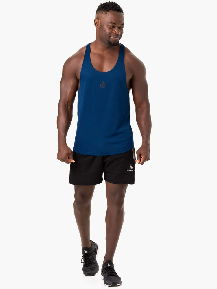 Tank Top Ryderwear Define Mesh T-Back Hombre Azules | KCZJR5217