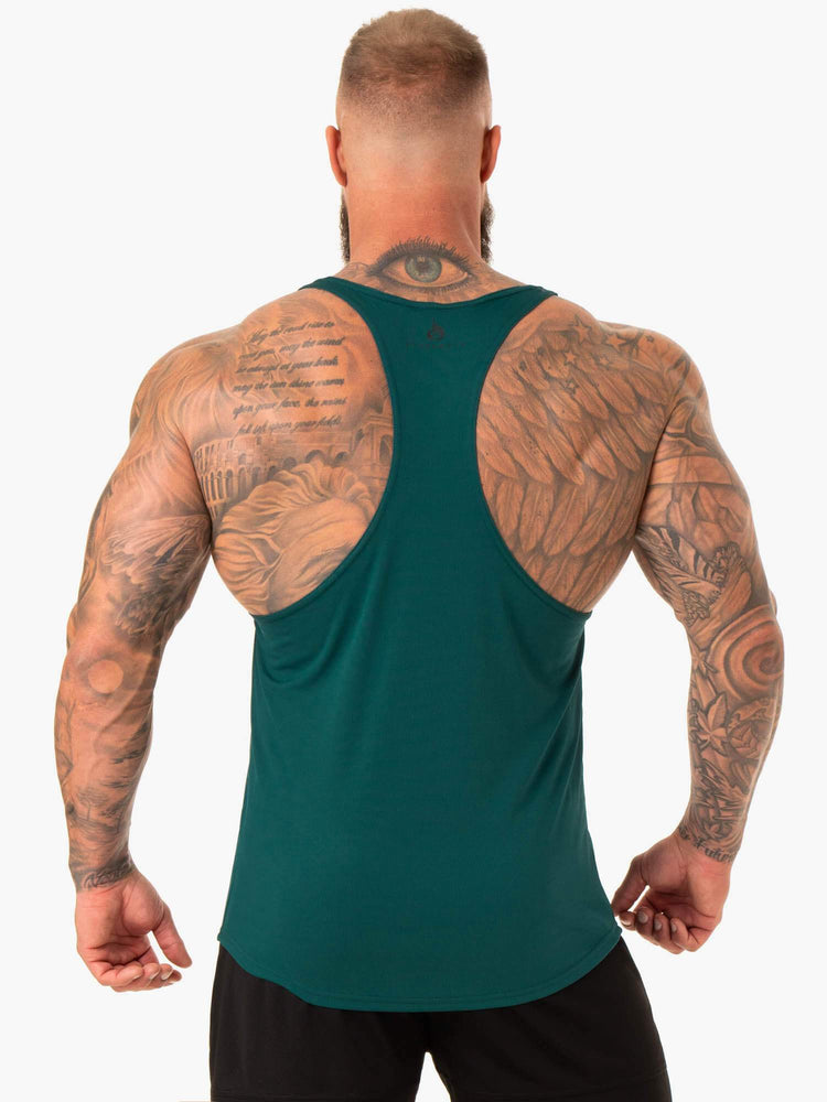 Tank Top Ryderwear Define Mesh T-Back Hombre Turquesa | ZFRUM5109