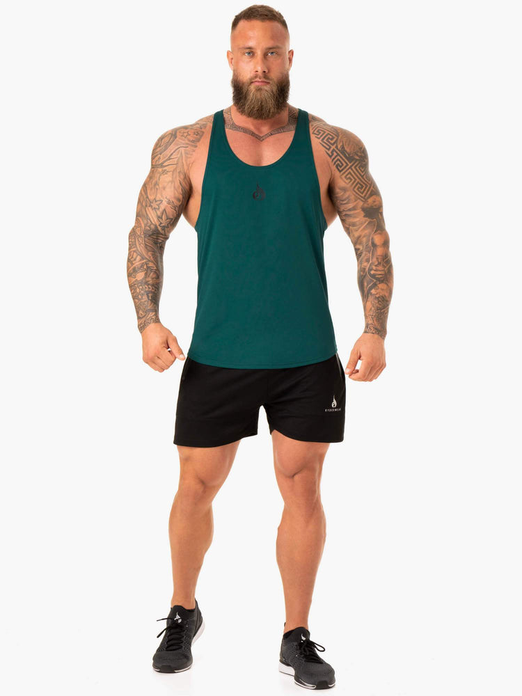 Tank Top Ryderwear Define Mesh T-Back Hombre Turquesa | ZFRUM5109