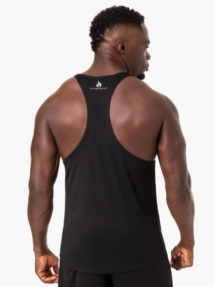 Tank Top Ryderwear Define Mesh T-Back Hombre Negros | ZXSYV2674