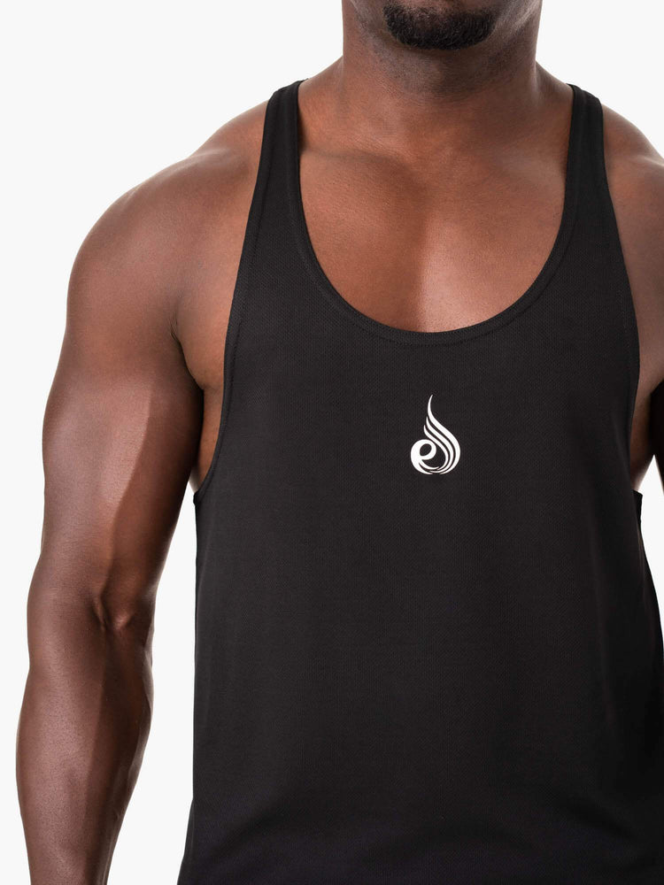 Tank Top Ryderwear Define Mesh T-Back Hombre Negros | ZXSYV2674