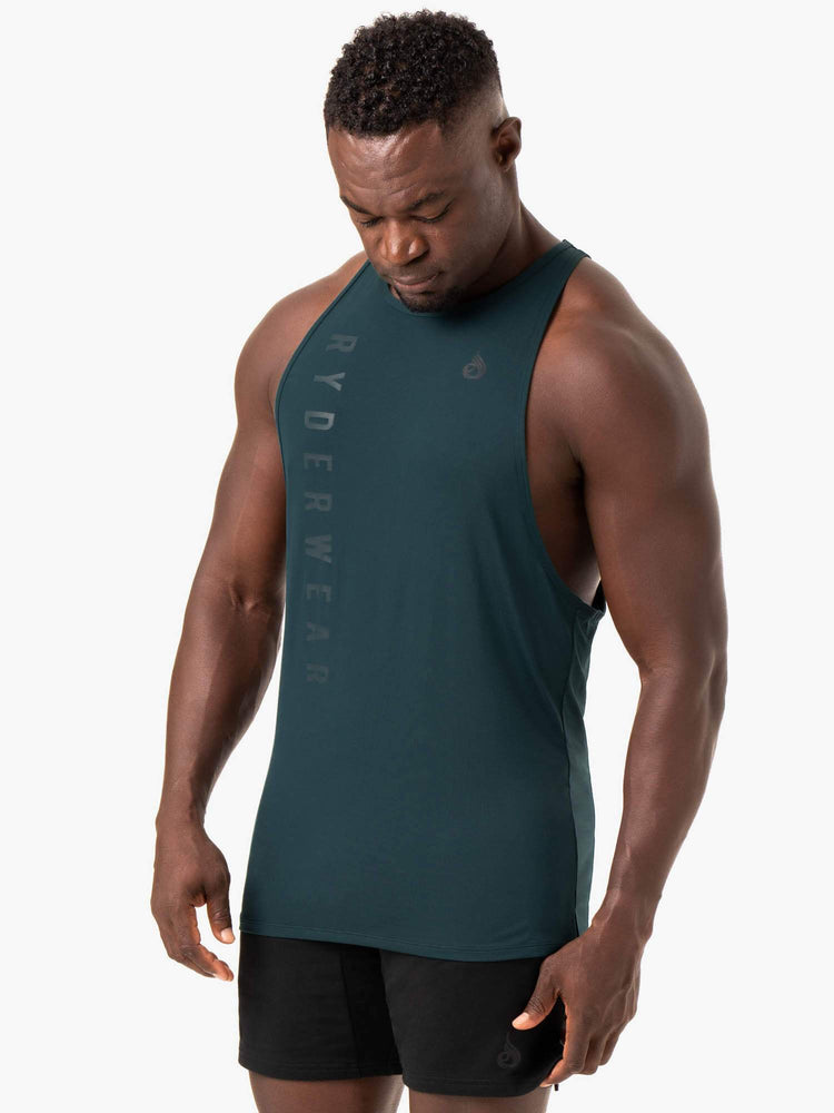 Tank Top Ryderwear Endurance High Rise T-Back Hombre Verdes | DIOYQ1596