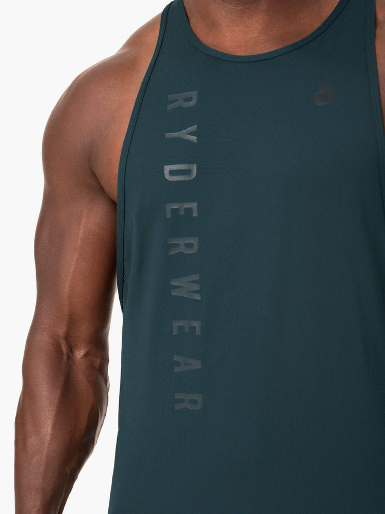 Tank Top Ryderwear Endurance High Rise T-Back Hombre Verdes | DIOYQ1596