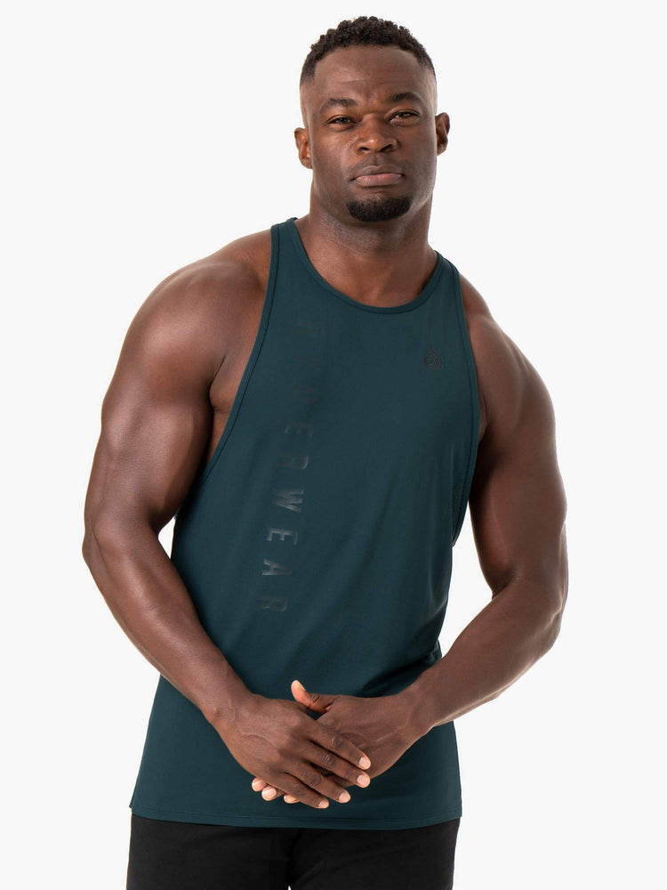 Tank Top Ryderwear Endurance High Rise T-Back Hombre Verdes | DIOYQ1596