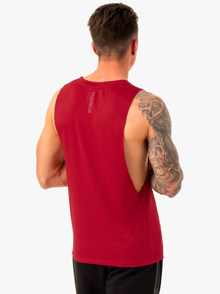 Tank Top Ryderwear Enhance Baller Hombre Vino | AJCED5208