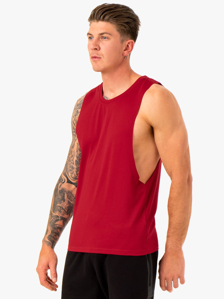 Tank Top Ryderwear Enhance Baller Hombre Vino | AJCED5208