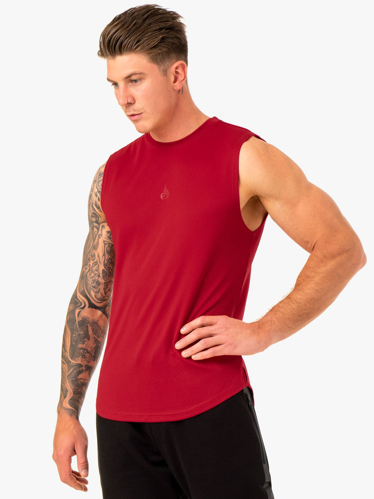 Tank Top Ryderwear Enhance Muscle Hombre Vino | CYLHQ8970