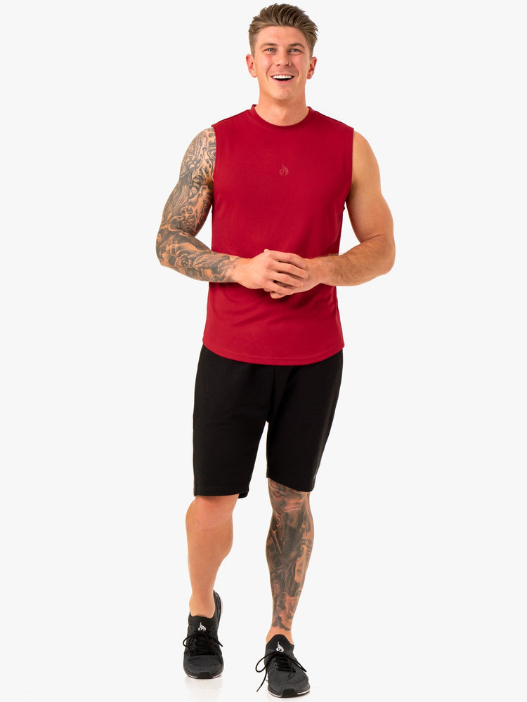 Tank Top Ryderwear Enhance Muscle Hombre Vino | CYLHQ8970