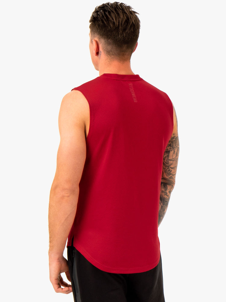 Tank Top Ryderwear Enhance Muscle Hombre Vino | CYLHQ8970