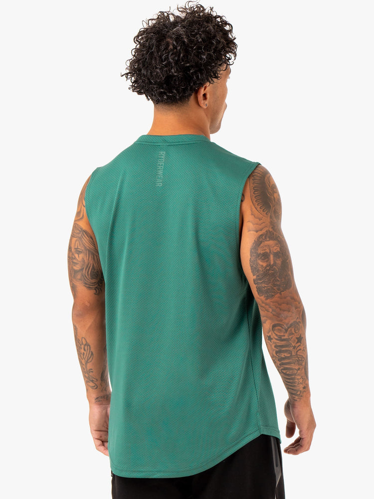 Tank Top Ryderwear Enhance Muscle Hombre Verdes | IURJP7863