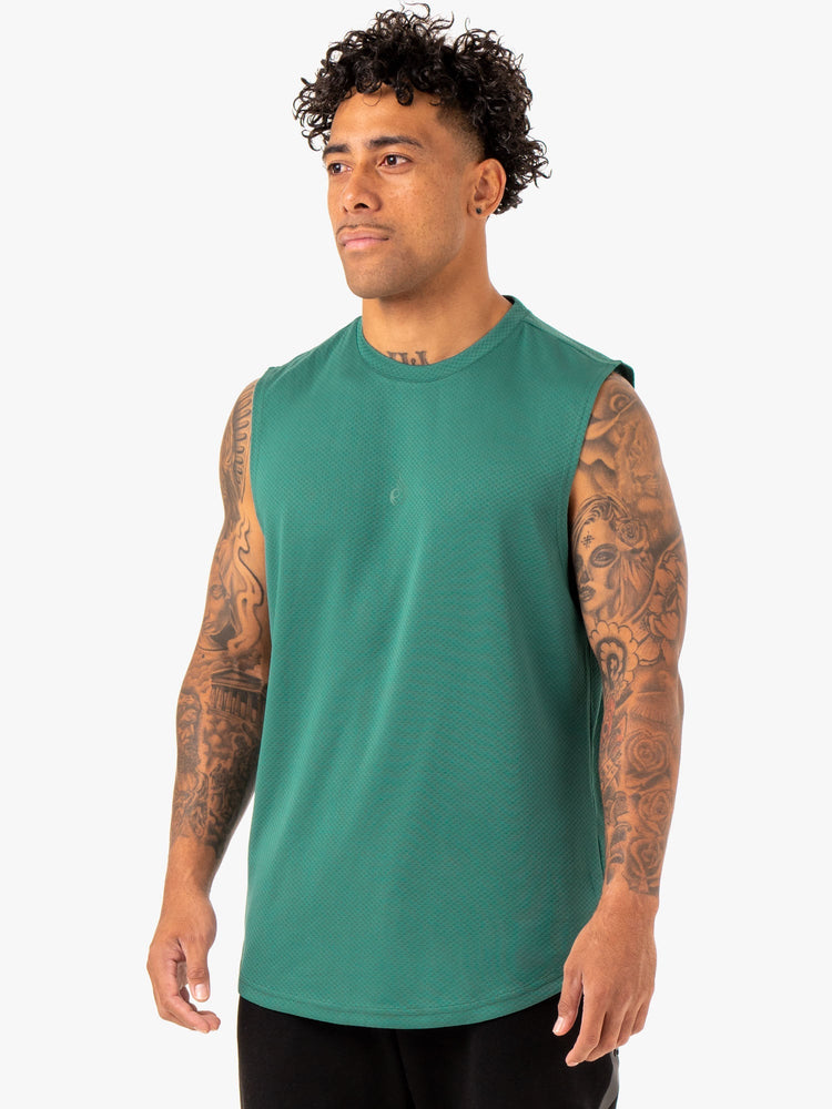 Tank Top Ryderwear Enhance Muscle Hombre Verdes | IURJP7863