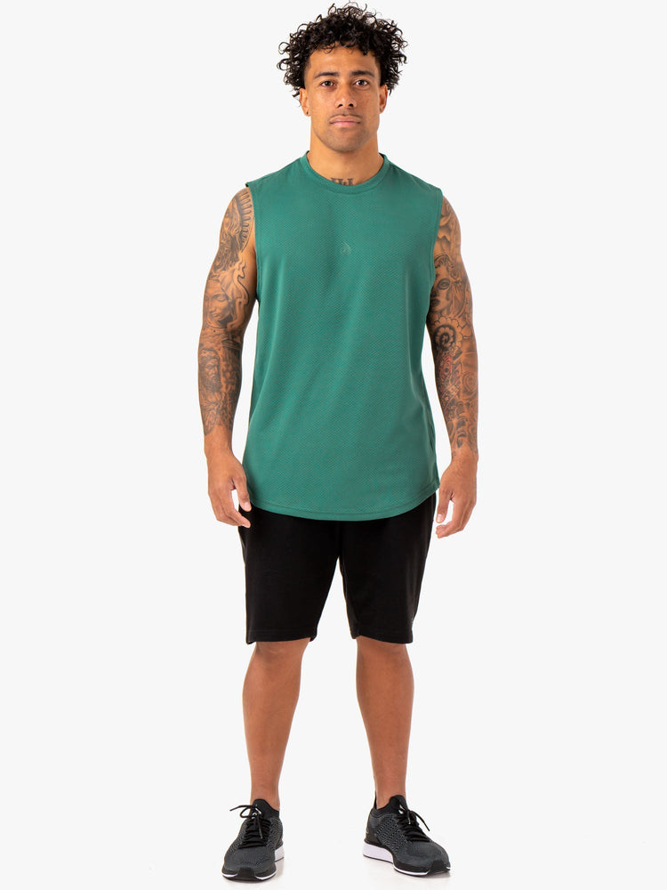 Tank Top Ryderwear Enhance Muscle Hombre Verdes | IURJP7863