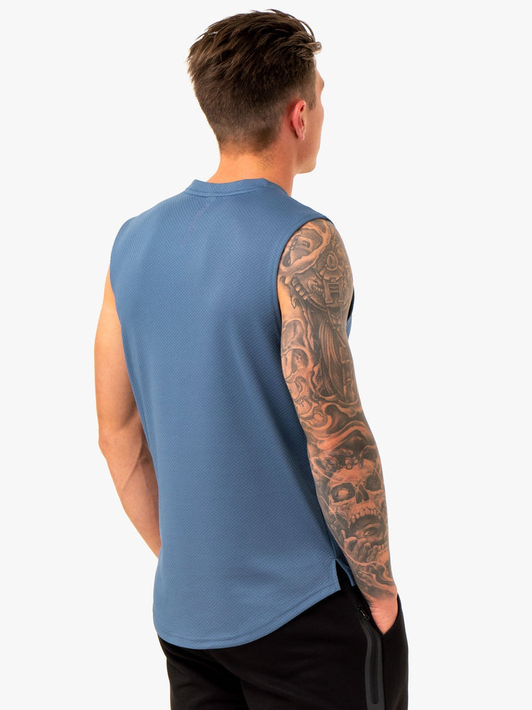 Tank Top Ryderwear Enhance Muscle Hombre Azules | KPMXZ0175