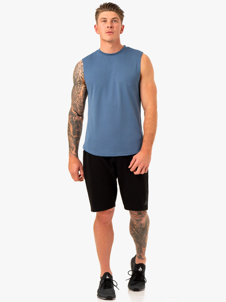 Tank Top Ryderwear Enhance Muscle Hombre Azules | KPMXZ0175