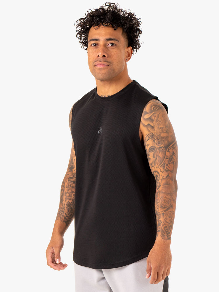 Tank Top Ryderwear Enhance Muscle Hombre Negros | VWCPZ7365