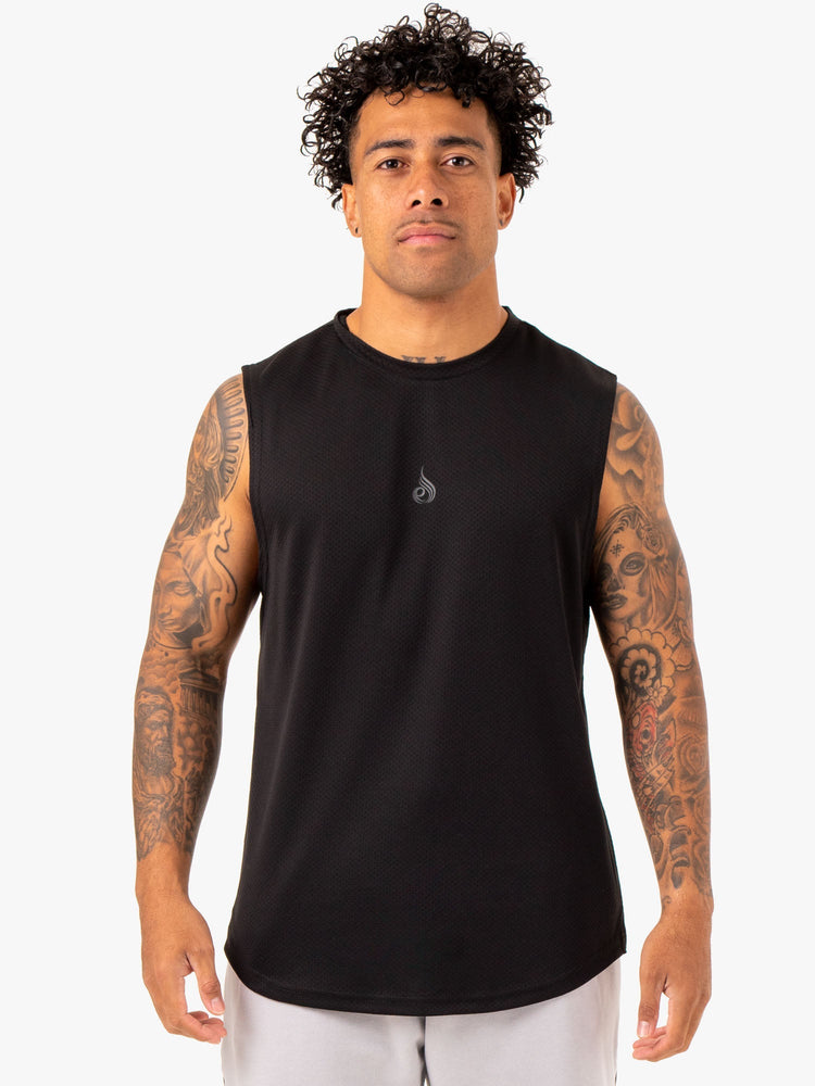 Tank Top Ryderwear Enhance Muscle Hombre Negros | VWCPZ7365