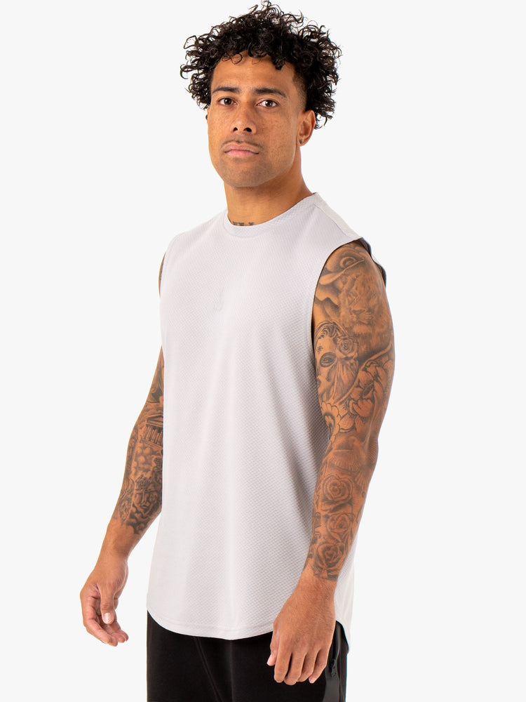 Tank Top Ryderwear Enhance Muscle Hombre Grises | XJLRB9038