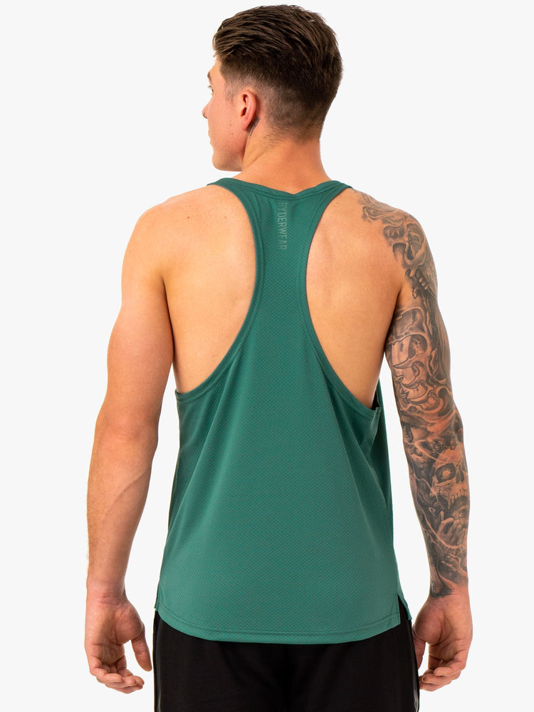 Tank Top Ryderwear Enhance Stringer T-Back Hombre Verdes | IBAVT3278