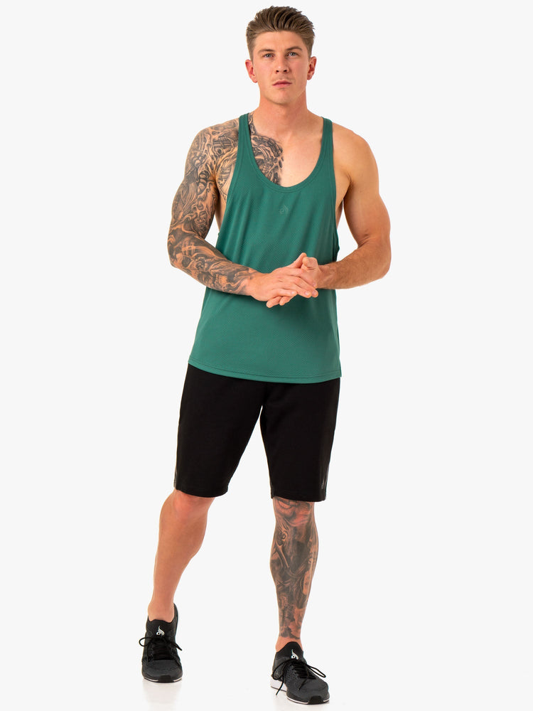 Tank Top Ryderwear Enhance Stringer T-Back Hombre Verdes | IBAVT3278
