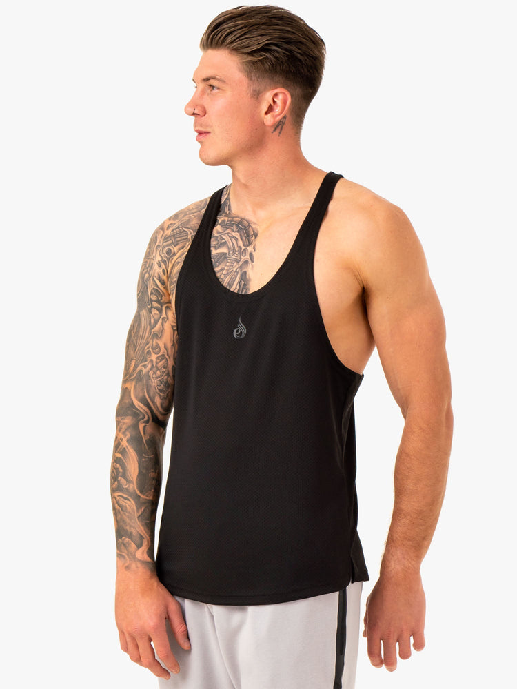 Tank Top Ryderwear Enhance Stringer T-Back Hombre Negros | PSKNM7803
