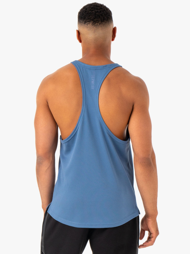 Tank Top Ryderwear Enhance Stringer T-Back Hombre Azules | QOEXA0354
