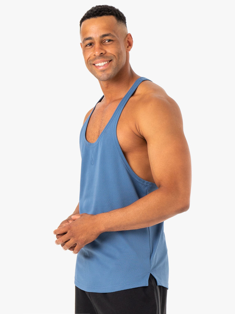 Tank Top Ryderwear Enhance Stringer T-Back Hombre Azules | QOEXA0354
