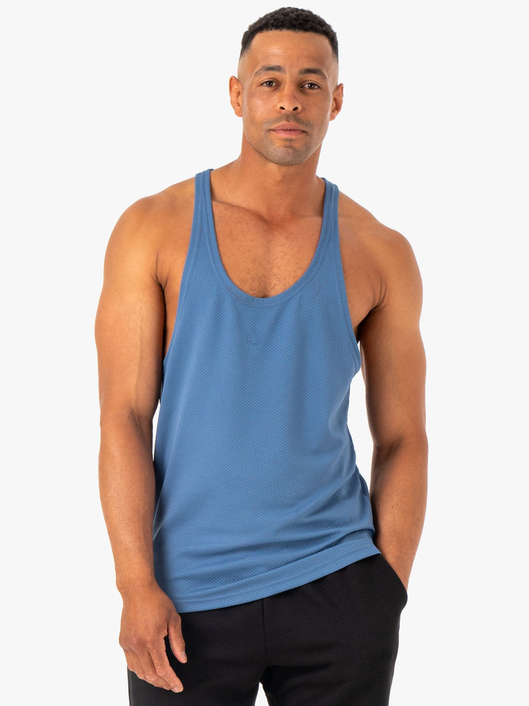 Tank Top Ryderwear Enhance Stringer T-Back Hombre Azules | QOEXA0354
