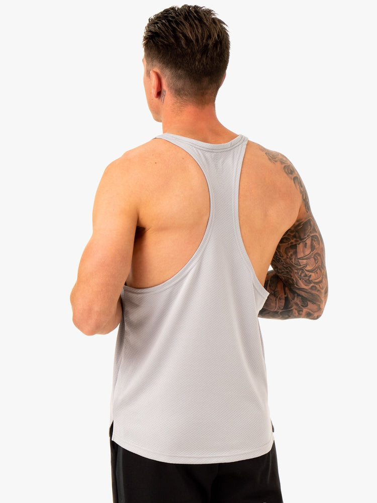 Tank Top Ryderwear Enhance Stringer T-Back Hombre Grises | TZIJM6425