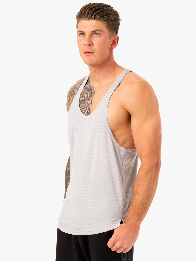 Tank Top Ryderwear Enhance Stringer T-Back Hombre Grises | TZIJM6425