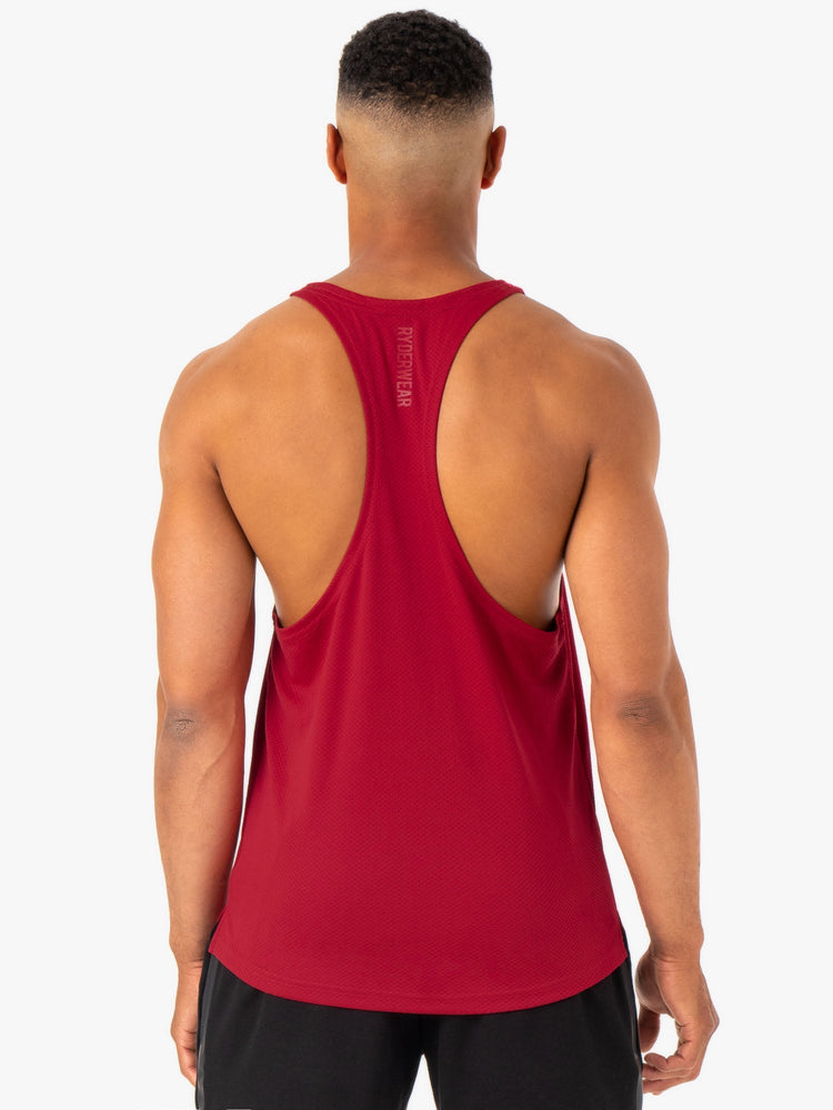 Tank Top Ryderwear Enhance Stringer T-Back Hombre Vino | WJBXV2681