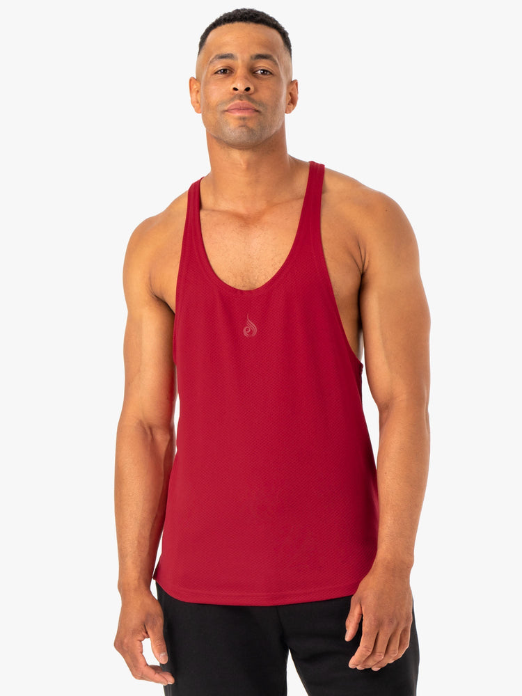 Tank Top Ryderwear Enhance Stringer T-Back Hombre Vino | WJBXV2681