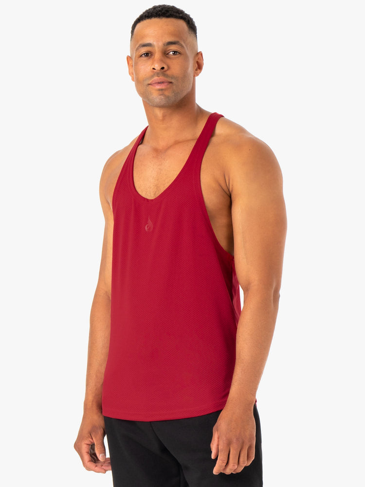 Tank Top Ryderwear Enhance Stringer T-Back Hombre Vino | WJBXV2681