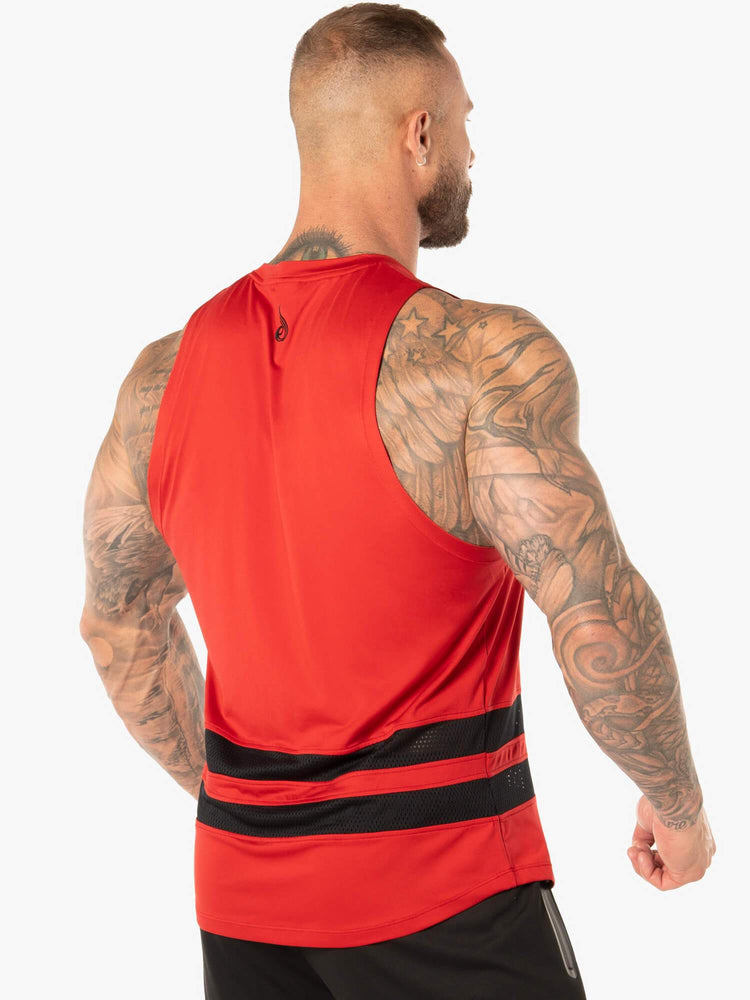 Tank Top Ryderwear Evo Mesh Baller Hombre Rojos | XTMNI7209