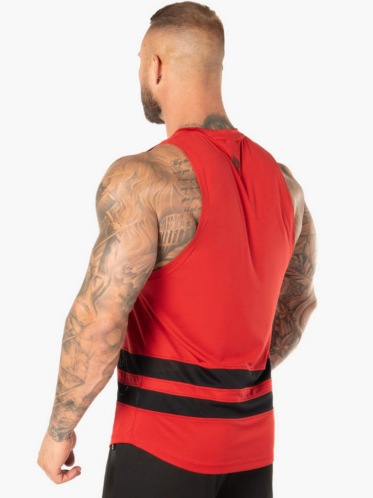 Tank Top Ryderwear Evo Mesh Baller Hombre Rojos | XTMNI7209
