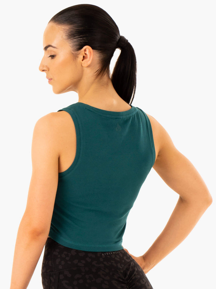 Tank Top Ryderwear Evolution Algodon Mujer Turquesa | BGULX0874