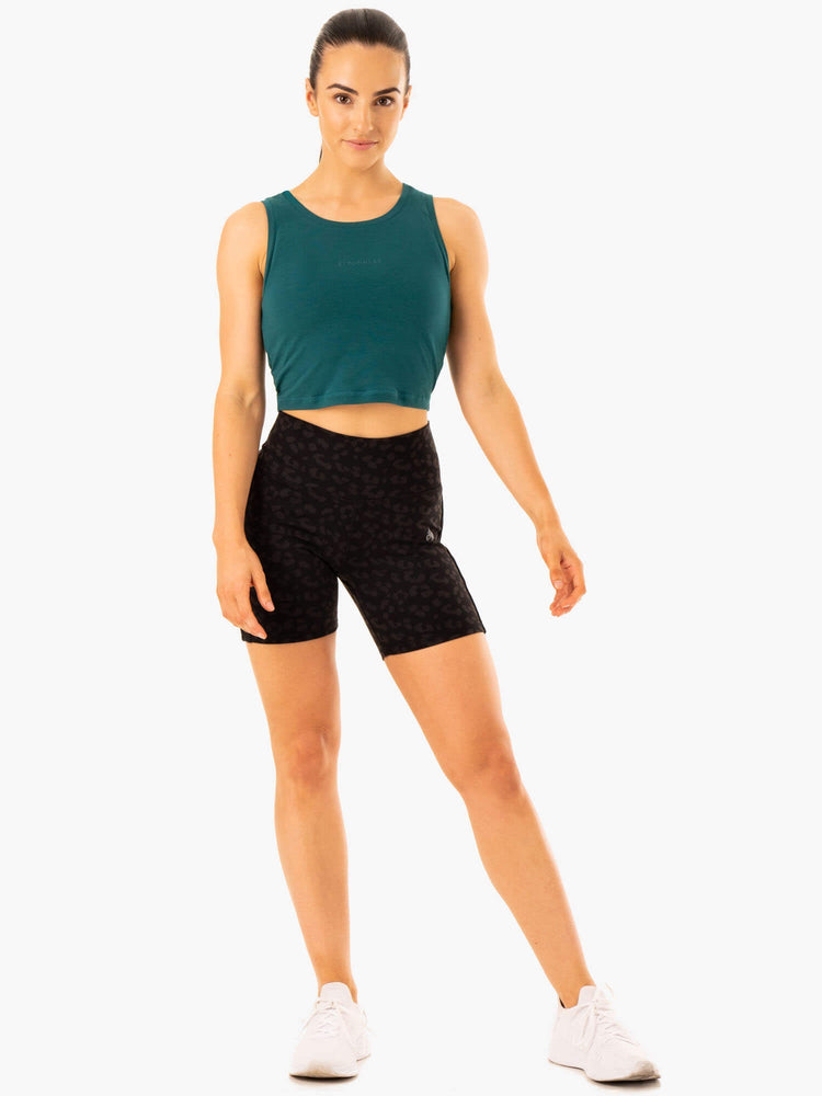 Tank Top Ryderwear Evolution Algodon Mujer Turquesa | BGULX0874