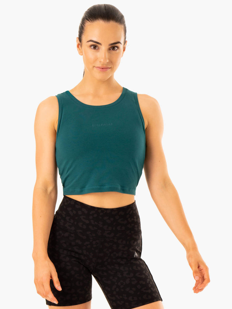 Tank Top Ryderwear Evolution Algodon Mujer Turquesa | BGULX0874