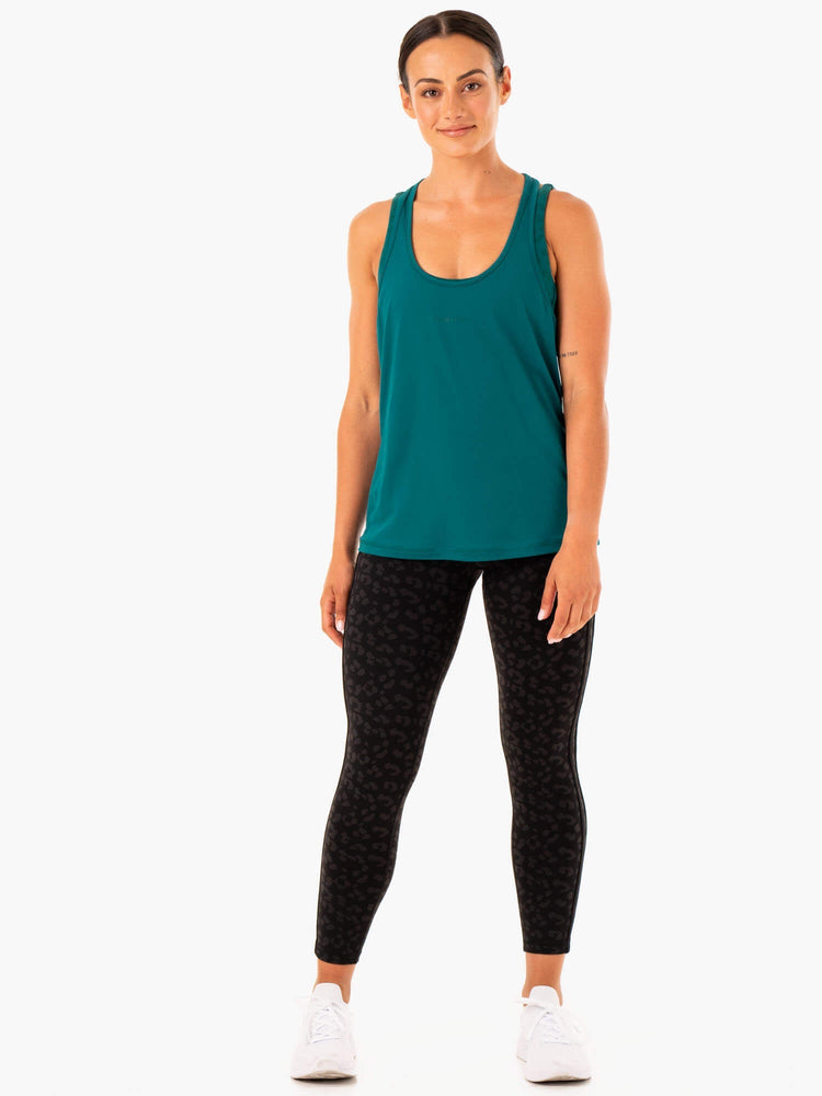 Tank Top Ryderwear Evolution Racer Back Mujer Turquesa | GYLMK9865