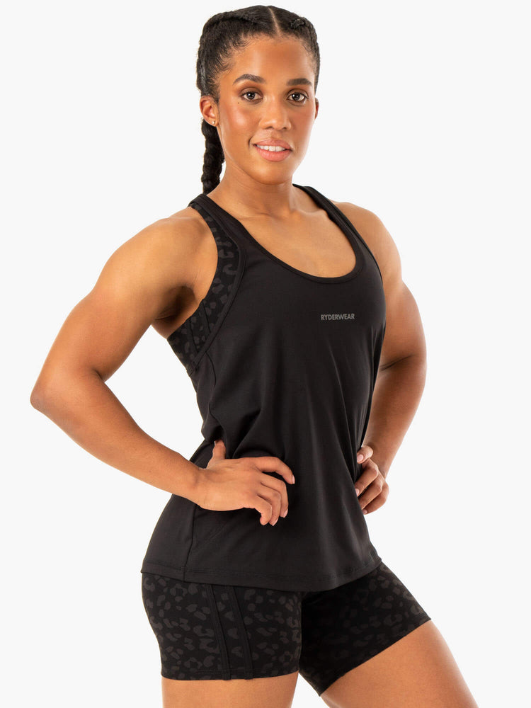 Tank Top Ryderwear Evolution Racer Back Mujer Negros | KYIAR2864