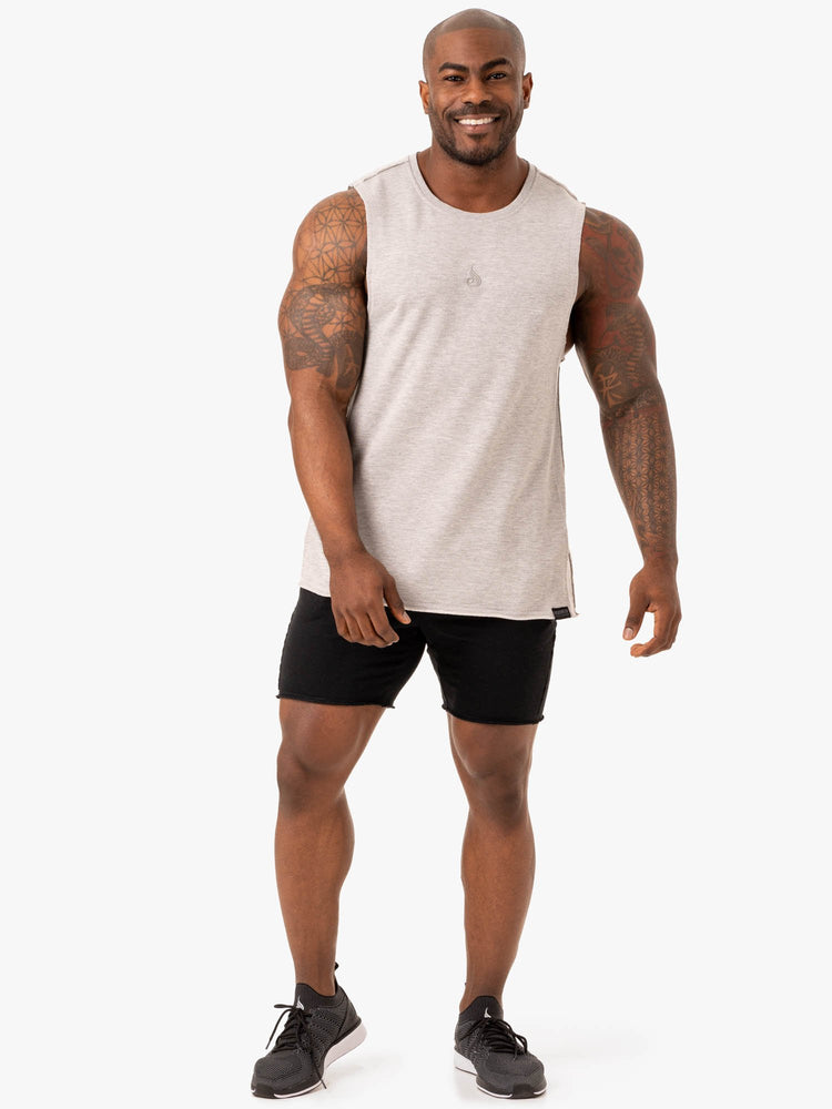 Tank Top Ryderwear Force Fleece Hombre Grises | XFYMB8304