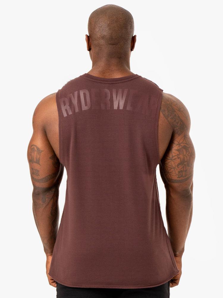Tank Top Ryderwear Force Fleece Hombre Marrom | XJHUA2689