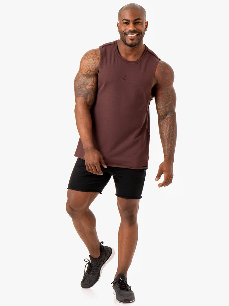 Tank Top Ryderwear Force Fleece Hombre Marrom | XJHUA2689