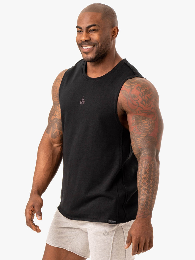 Tank Top Ryderwear Force Fleece Hombre Negros | AIMXU8645