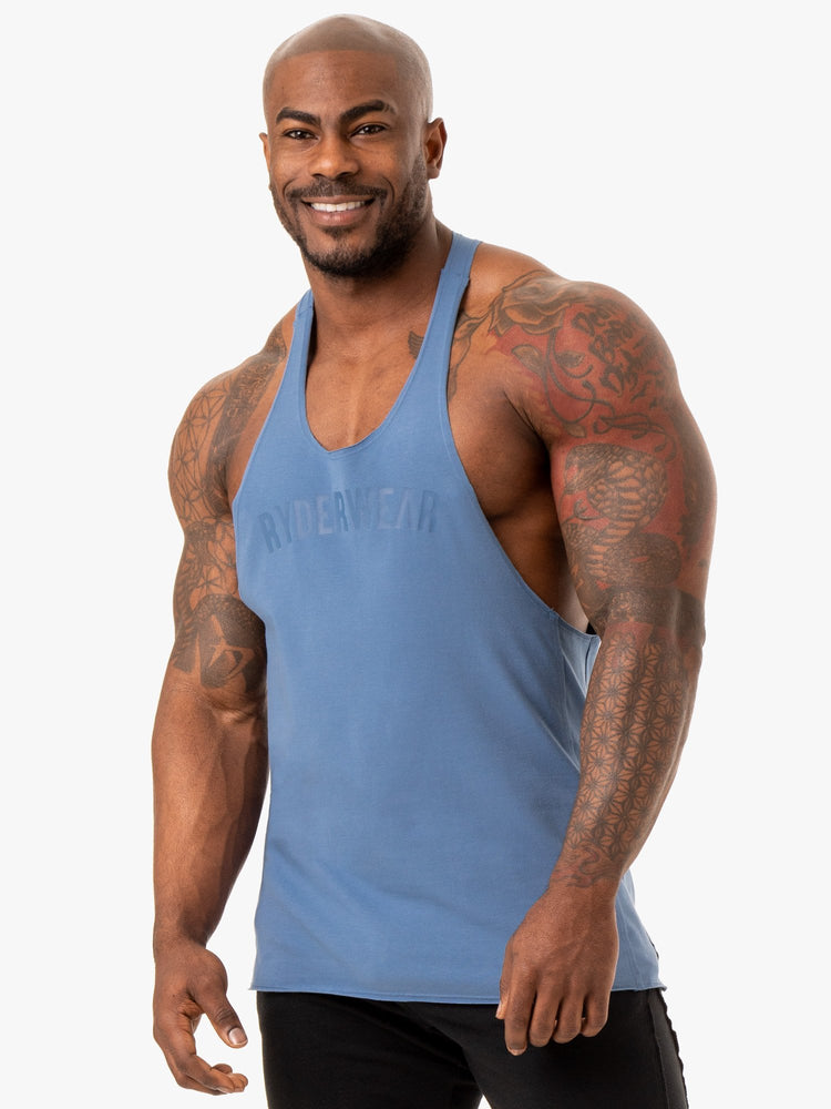 Tank Top Ryderwear Force Stringer T-Back Hombre Azules | HGVLE6128