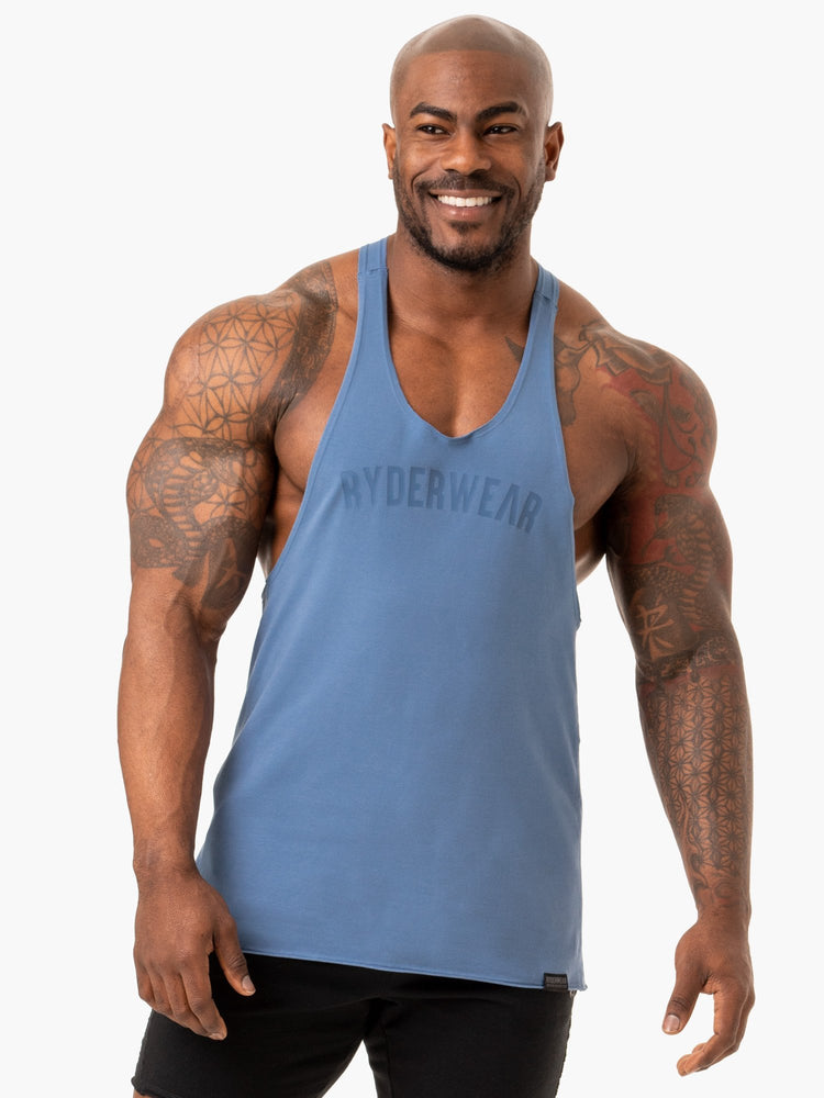 Tank Top Ryderwear Force Stringer T-Back Hombre Azules | HGVLE6128