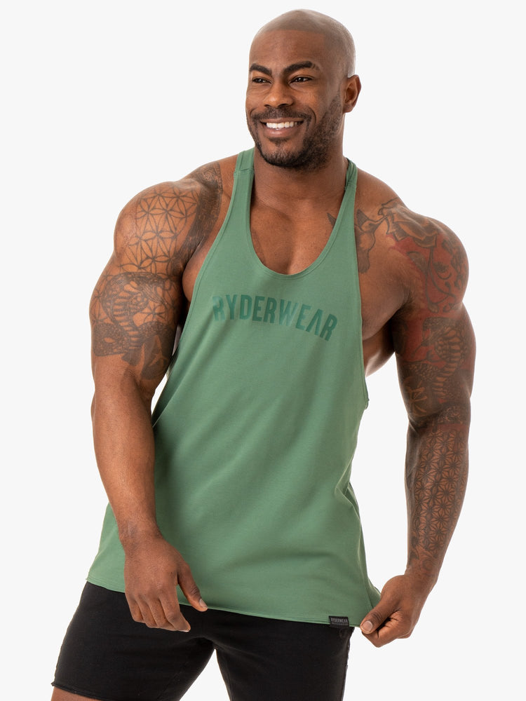 Tank Top Ryderwear Force Stringer T-Back Hombre Verdes | JKSIZ1293