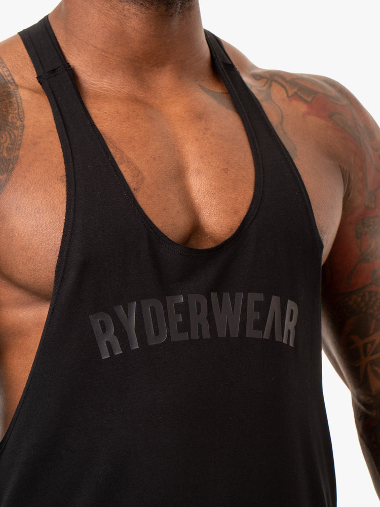 Tank Top Ryderwear Force Stringer T-Back Hombre Negros | PBOHU2517