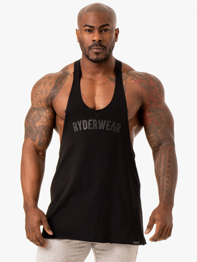 Tank Top Ryderwear Force Stringer T-Back Hombre Negros | PBOHU2517