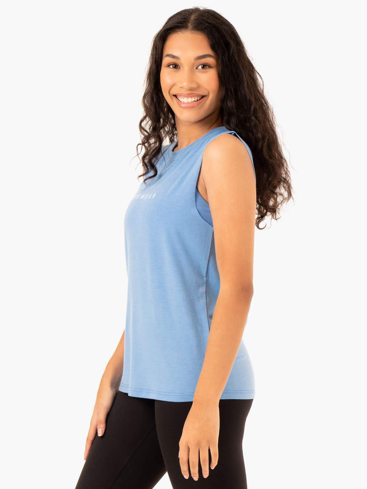 Tank Top Ryderwear Foundation Muscle Mujer Azules | QWYVS6823